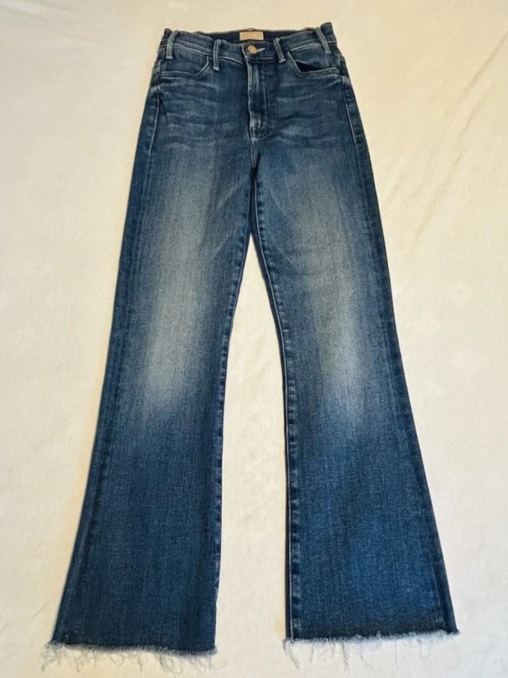 MOTHER Women's The Hustler Ankle Fray Jeans Medium Wash Denim - Size 24